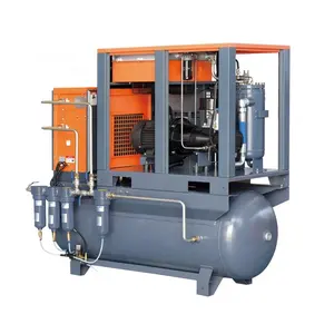 Screw air compressor 7.5kw/11kw/15kw/22kw permanent magnet frequency conversion silent spiral all in one air compressor