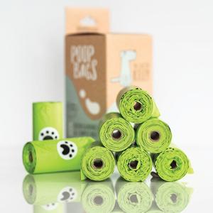 Sacs <span class=keywords><strong>à</strong></span> déjections canines biodégradables compostables certifiés BPI en amidon de maïs + PLA + PBAT avec logo personnalisé - Product Image 2