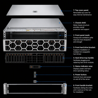 Serveur en rack Dell PowerEdge R770 2U, double socket, serveur d'entreprise HPC, centre de données monté en rack