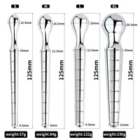 Thermomètre FRRK Design Plug anal en métal pour la stimulation de la prostate, bâton en acier inoxydable lisse, œil de cheval, masturbateur masculin, jouets sexuels