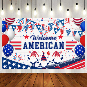Grande toile de fond bannière heureuse du 4 juillet pour les décorations de la fête de l'indépendance - Product Image 2