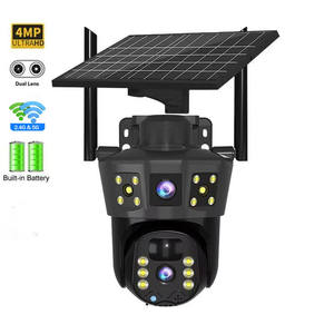 Telecamera di Sicurezza Esterna Wireless WiFi Solare Impermeabile con Doppia Lente 4MP, PTZ, Rilevamento Movimento e Audio Bidirezionale - Product Image 1