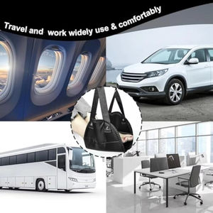 Organisateur de voyage essentiel en nylon, hamac pour les pieds pour bureau, longs trajets en avion, accessoires de siège et de bagages, indispensables pour le confort - Product Image 5