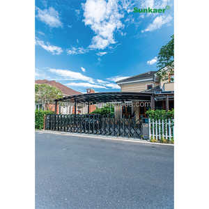 Горячая распродажа, 10-летняя гарантия, алюминиевая стальная конструкция для автостоянки с крышей из поликарбоната, экономичная автостоянка - Product Image 3