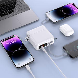 22.5W charge rapide prise AC Power bank 15000mah construit en 2 pièces câbles pour <span class=keywords><strong>Iphone</strong></span> 15 14 13 <span class=keywords><strong>12</strong></span> 11 <span class=keywords><strong>Pro</strong></span> <span class=keywords><strong>max</strong></span> Plus Samsung Huawei - Product Image 5