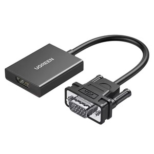 <span class=keywords><strong>Adaptateur</strong></span> <span class=keywords><strong>HDMI</strong></span> vers VGA UGREEN CM513 (femelle vers mâle) <span class=keywords><strong>avec</strong></span> prise <span class=keywords><strong>audio</strong></span> 3,5 mm - Product Image 1