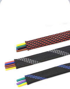 Bright Colored Braided Polyester PET Mesh Sleeve <strong>Spiral</strong> Wrapping Audio <strong>Electrical</strong> Wires Protector Inside Diameter 10mm-30mm - Product Image 4