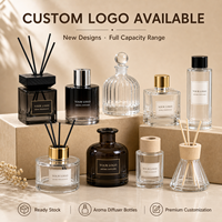 Flacon diffuseur de parfum rectangulaire en verre ambré vide, flacon diffuseur d'huiles essentielles, flacons diffuseurs personnalisés, verre de luxe