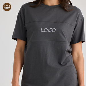 Chất Lượng Cao Thai Sản Quần Áo 100% Cotton Tees Cho con bú T-Shirt Tùy Chỉnh Giản Dị Mẹ Ngắn Tay Áo - Product Image 5