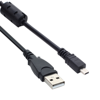Para Ni Kon Sanyo Cable de cámara digital 8P 2. 1 2. 2 2. 2 E7 E60 S6 S7 ángulo recto mini cable USB de 8 pines