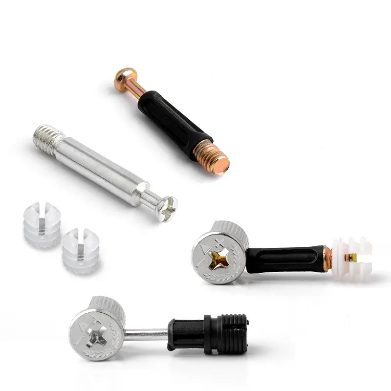 Mini Fix Set Zinc Alloy Metal Connection Accessories Wooden Dowels Furniture Three In One Connector Fittings Cam