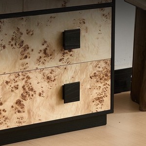 ตู้วางทีวี Burl Bark ทำจากไม้เนื้อแข็ง พร้อมลิ้นชักเก็บของ สไตล์ฝรั่งเศส แบบตั้งพื้น - Product Image 4