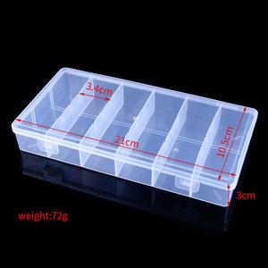 Pp Plastic Kleine Multifunctionele Clear Storage Case 5 Compartimenten Visgerei Accessoire Lokken Doos