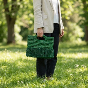Borsa Clutch da Sera di Lusso per <span class=keywords><strong>Donna</strong></span>, Fatta a Mano con Perline e Uncinetto, per Matrimoni e Feste, <span class=keywords><strong>Elegante</strong></span> Borsa a Mano di Alta Qualità con Nappe - Product Image 3