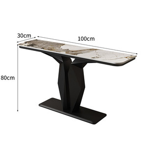 Mesa Consola de Estilo Italiano de Lujo Ligero con Tapa de Pizarra de Acero, Mueble de Almacenamiento Moderno y Sencillo para Sala de Estar o Entrada - Product Image 6
