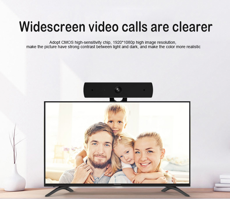 Widescreen Digital Camera Ultra Narrow Edge Full HD 1080p Web Camera