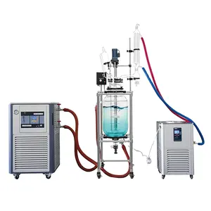 Laboratory Vacuum Jacketed Glass Reactor With Heater And Chiller