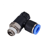 Mini-vanne de régulation de vitesse pneumatique en plastique pour machines de construction, agricoles et de restauration, filetage 8 mm, neuve ou d'occasion
