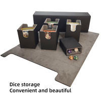 Boîte de rangement portable pour cartes et plateau à dés, étui TCG pour plus de 200 cartes non protégées, organisateur à aimant puissant compatible Yugioh et cartes sportives