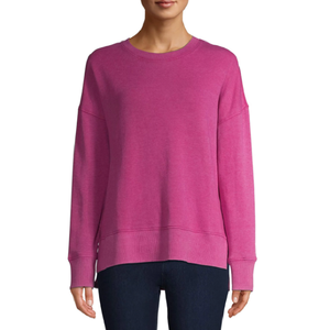 Felpa da <span class=keywords><strong>donna</strong></span> felpa girocollo Unisex in pile ricamato personalizzato felpa girocollo in cotone femminile da BD - Product Image 5