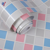 Jinyi H1367 Mosaïque pour Carreaux de Cuisine Dosseret Salle de Bain Mur Peler et Coller Adhésif Vinyle Contact Papier Peint