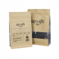 Sachet Doypack en Papier Kraft Écologique, Mat, Refermable avec Fermeture Éclair, Personnalisable pour l'Emballage de Thé, Café et Poudres