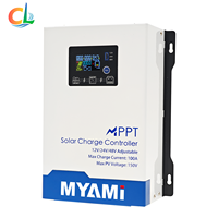 Contrôleur de charge solaire MPPT 100A max 150V avec écran LCD pour système solaire hors réseau, sortie 12V/24V/48V, prix usine