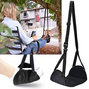 पोर्टेबल हवाई जहाज की यात्रा सामान पैर आराम झूला कार्यालय या घर उपयोग के लिए समायोज्य गोफन - Product Image 2