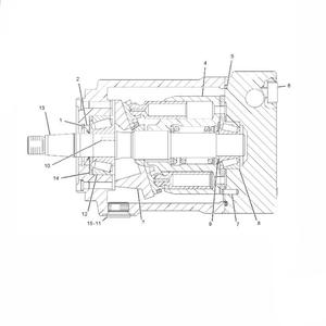 Motor de Ventilador Hidráulico 340-2123 20R-6864 para Maquinaria de Construcción D7E LGP D6T XL D7E D6T XW D6T LGP - Product Image 1
