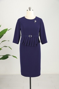 Robe Formelle Unie de Haute Qualité pour Femmes Africaines Grandes Tailles, Style Turc, Idéale pour l'Église - Product Image 3