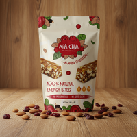 Sachet debout de qualité alimentaire, impression en héliogravure, réutilisable, pour fruits secs, emballage de collation pour amandes, canneberges