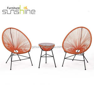Chaises d'extérieur pour restaurant Meubles Party Home Garden Chair Set Rotin Wicker String Egg Loisirs Steel Modern Designer - Product Image 4