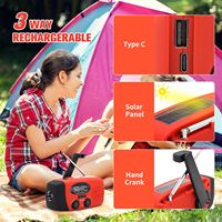 Caliente 2000mAh 5000mAh linterna de emergencia radio manivela solar NOAA supervivencia Radio Meteorológica Radio para cargador de teléfono