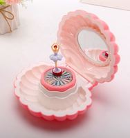 Arc-en-ciel coeur de fille créative et exquise avec lumières clignotantes boîte-cadeau de musique de danse rotative pour enfants