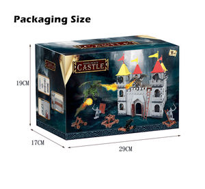 Juguetes Educativos de Plástico, Figura de Acción Militar, Juego de Construcción de Castillo DIY con Caballero Dragón, 30x30x36cm, Edades 4-12 - Product Image 2