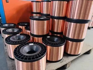 Fil de cuivre recouvert d'aluminium de qualité industrielle, conducteur bimétallique nu pour le câblage des appareils ménagers - Product Image 3