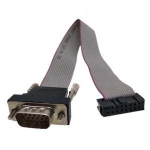 OEM ODM 2,54mm 2x8P IDC a 15P HDB DVI VGA hombre UL2651 AWG28 plana cable de cinta de la Asamblea - Product Image 5