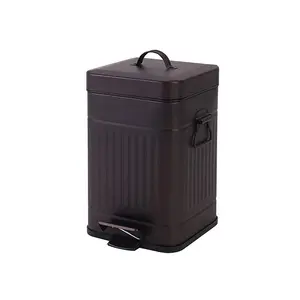 Custom colors portable stainless steel foot pedal trash bin bathroom trash can garbage bin for home and hotel