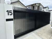 Clôture de jardin en aluminium soudé, hauteur 1,83 m, longueur 2,4 m, pour sécurité de jardin, mur de délimitation de piscine, anti-escalade, finition poudrée