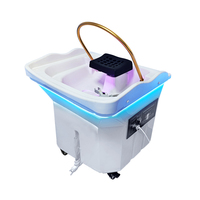 Équipement de Soin du Cuir Chevelu Portable avec Réservoir d'Eau de 60L, Bac à Shampooing Japonais pour Salon, Lavabo de Lavage de Cheveux
