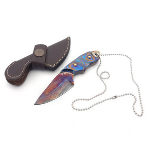 Cuchillo de Caza de Acero de Damasco Hecho a Medida, de la Mejor Calidad Profesional, con Mango de Madera de Alta Calidad, Compatible con OEM, Precio al por Mayor - Product Image 1