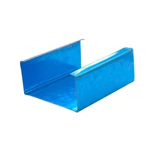 إطار من الصلب لتغطية السقف معدني مطلي باللون الأزرق، قسم بفتحات c بلون أزرق