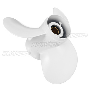 Hélice Marina 11 X 15-G para Motor Fuera de Borda 663-45943-02-EL Compatible con Yamaha 40-60HP, Aluminio Blanco, 3 Aspas, 13 Dientes de Eje - Product Image 3