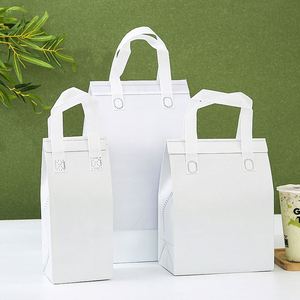 Bolsas de Embalaje Térmicas de 21*27*11cm con Logotipo Personalizado Impreso, Bolsas de Transporte Económicas de Bajo Precio, Bolsas de Embalaje de Tela No Tejida con Asa - Product Image 3