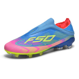 Chaussures de football professionnelles roses style F50 sans lacets, crampons de football pour hommes, vente en gros, chaussures de sport personnalisées pour l'entraînement - Product Image 6