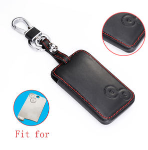 Étui de <span class=keywords><strong>protection</strong></span> pour clé de voiture en cuir pour <span class=keywords><strong>Renault</strong></span> Laguna 2 boutons télécommande - Product Image 3