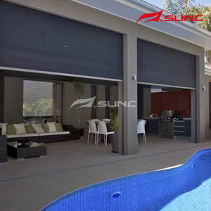 Ngoài Trời Có Thể Thu Vào Không Thấm Nước Cơ Giới Điện Cuộn Xuống Rõ Ràng Patio Zip Theo Dõi Màn Hình Cho Nhôm Pergola Side Màn Hình - Product Image 5