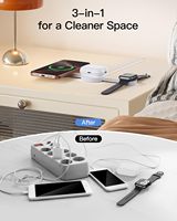 Chargeur sans fil magnétique pliable de bureau 3 en 1 portable à vente chaude en ligne, 15 W, type C, pour téléphone, écouteurs et montre
