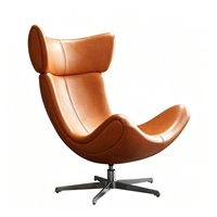 360 °   Fauteuil pivotant en cuir Napa avec repose-pieds, 130 °   Fauteuil inclinable ergonomique pour salon et chambre à coucher
