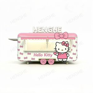Remolque de Comida Personalizado con Temática de Anime: Cocina Móvil Estilo Hello Kitty con Gran Atractivo para Comercios de Café, Boba, Snacks y Mercancía - Product Image 1